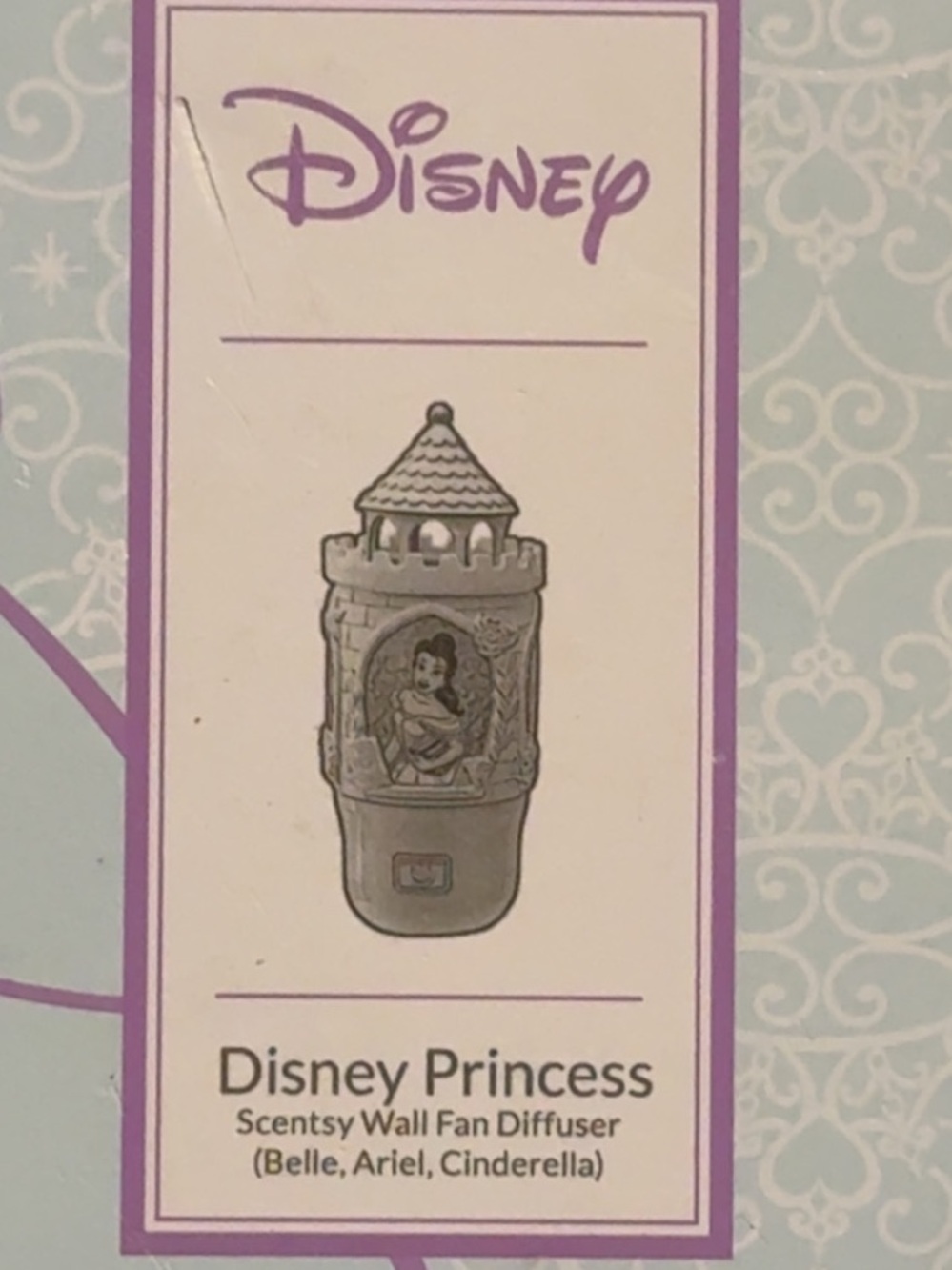 Sale Disney Princess Scentsy Wall Fan Diffuser Belle, Ariel, Cinderella with Box - Picture 3 of 3